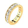 1 3/4 Carat Round Diamond Milgrain Eternity Ring In 14 Karat Yellow Gold, Ring Size 4 Image-2