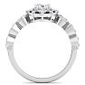 1 Carat Oval Shape Moissanite Engagement Ring In 14K White Gold Image-3