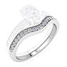 1/5 Carat Moissanite Band 14K White Gold Image-2