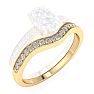 1/5 Carat Moissanite Band 14K Yellow Gold Image-2