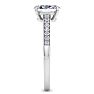 1 Carat Oval Shape Moissanite Engagement Ring In 14K White Gold Image-4
