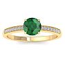 Emerald Ring: 1 1/4 Carat Emerald and Diamond Ring Image-1