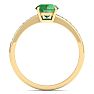 Emerald Ring: 1 1/4 Carat Emerald and Diamond Ring Image-3