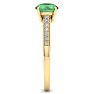 Emerald Ring: 1 1/4 Carat Emerald and Diamond Ring Image-4