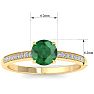 Emerald Ring: 1 1/4 Carat Emerald and Diamond Ring Image-5