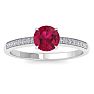 Ruby Ring: 1 1/4 Carat Ruby and Diamond Ring Image-1