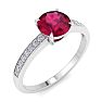 Ruby Ring: 1 1/4 Carat Ruby and Diamond Ring Image-2