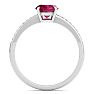 Ruby Ring: 1 1/4 Carat Ruby and Diamond Ring Image-3