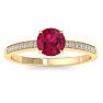 Ruby Ring: 1 1/4 Carat Ruby and Diamond Ring Image-1