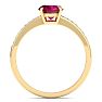 Ruby Ring: 1 1/4 Carat Ruby and Diamond Ring Image-3