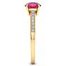 Ruby Ring: 1 1/4 Carat Ruby and Diamond Ring Image-4