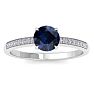 Sapphire Ring: 1 1/4 Carat Sapphire and Diamond Ring Image-1