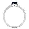 Sapphire Ring: 1 1/4 Carat Sapphire and Diamond Ring Image-3