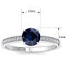 Sapphire Ring: 1 1/4 Carat Sapphire and Diamond Ring Image-5
