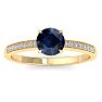 Sapphire Ring: 1 1/4 Carat Sapphire and Diamond Ring Image-1