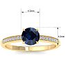 Sapphire Ring: 1 1/4 Carat Sapphire and Diamond Ring Image-5