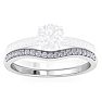 1/5 Carat Moissanite Band 14K White Gold Image-1
