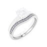 1/5 Carat Moissanite Band 14K White Gold Image-2