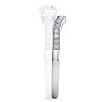 1/5 Carat Moissanite Band 14K White Gold Image-4