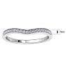 1/5 Carat Moissanite Band 14K White Gold Image-5