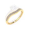 1/5 Carat Moissanite Band 14K Yellow Gold Image-2