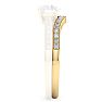 1/5 Carat Moissanite Band 14K Yellow Gold Image-4