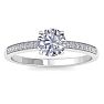 1 1/4 Carat Moissanite Engagement Ring In 14K White Gold Image-1