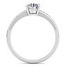 1 1/4 Carat Moissanite Engagement Ring In 14K White Gold Image-3