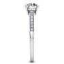1 1/4 Carat Moissanite Engagement Ring In 14K White Gold Image-4