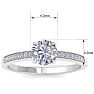 1 1/4 Carat Moissanite Engagement Ring In 14K White Gold Image-5