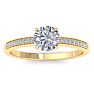 1 1/4 Carat Moissanite Engagement Ring In 14K Yellow Gold Image-1