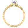 1 1/4 Carat Moissanite Engagement Ring In 14K Yellow Gold Image-3