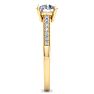 1 1/4 Carat Moissanite Engagement Ring In 14K Yellow Gold Image-4