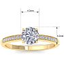 1 1/4 Carat Moissanite Engagement Ring In 14K Yellow Gold Image-5