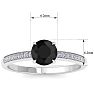 1 1/4 Carat Black Moissanite Engagement Ring In 14K White Gold Image-5