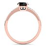 1 1/4 Carat Black Diamond Engagement Ring In 14K Rose Gold Image-3
