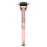 1 1/4 Carat Black Diamond Engagement Ring In 14K Rose Gold Image-4