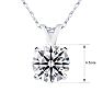 1 Carat Round Shape Lab Grown Diamond Solitaire Necklace In 14K White Gold Image-4