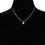 1 Carat Round Shape Lab Grown Diamond Solitaire Necklace In 14K White Gold Image-5