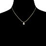 1 Carat Round Shape Lab Grown Diamond Solitaire Necklace In 14K Yellow Gold Image-5