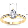 1 1/4 Carat Pear Shape Diamond Engagement Ring In 14K Yellow Gold Image-5