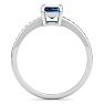 1-1/4 Carat Octagon Shape Mystic Topaz Ring and Diamonds In 14 Karat White Gold Image-3