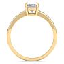 1 1/4 Carat Emerald Shape Diamond Engagement Ring In 14K Yellow Gold Image-3