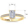 1 1/4 Carat Emerald Shape Diamond Engagement Ring In 14K Yellow Gold Image-5