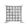 1/8 Carat Princess Style Diamond Stud Earring In Sterling Silver, Single Earring Image-2