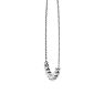 1/4 Carat Moissanite Cluster Bar Necklace In 14 Karat White Gold, 18 Inches Image-3