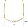 1/4 Carat Moissanite Cluster Bar Necklace In 14 Karat Yellow Gold, 18 Inches Image-5