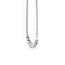 1/2 Carat Moissanite Cluster Bar Necklace In 14 Karat White Gold, 18 Inches Image-3