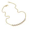 1/2 Carat Moissanite Cluster Bar Necklace In 14 Karat Yellow Gold, 18 Inches Image-4