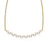 3/4 Carat Lab Grown Diamond Cluster Bar Necklace In 14 Karat Yellow Gold, 18 Inches Image-1